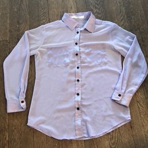 Sheer lilac ModCloth blouse
